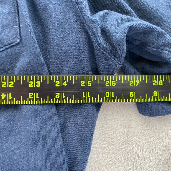 Carhartt Mens Henley T-Shirt 2XLT Blue Short Sleeve Workwear Casual Pocket Tee - Picture 5 of 9